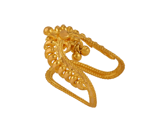 22K Gold Vanki Ring with Cz & Color stones - 235-GVR391 in 5.150 Grams
