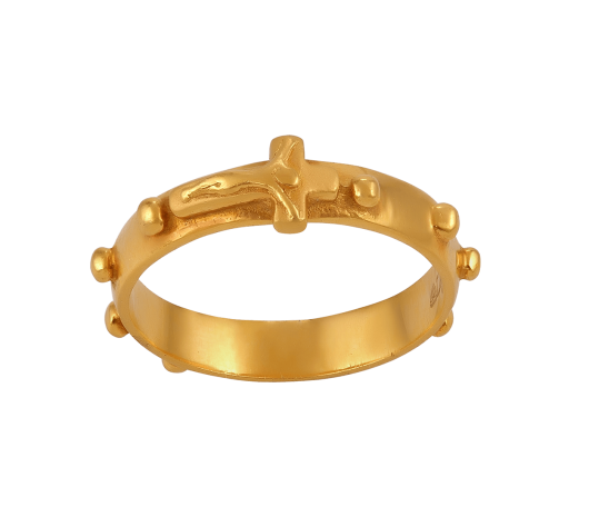 Buy Vaticano Rosary Ring, 14K, 18K Gold Cross Ring, Gold Rosary, Rosary Ring,  Medieval Vintage Style Rosary Ring, Rosary Ring, Rosario Online in India -  Etsy