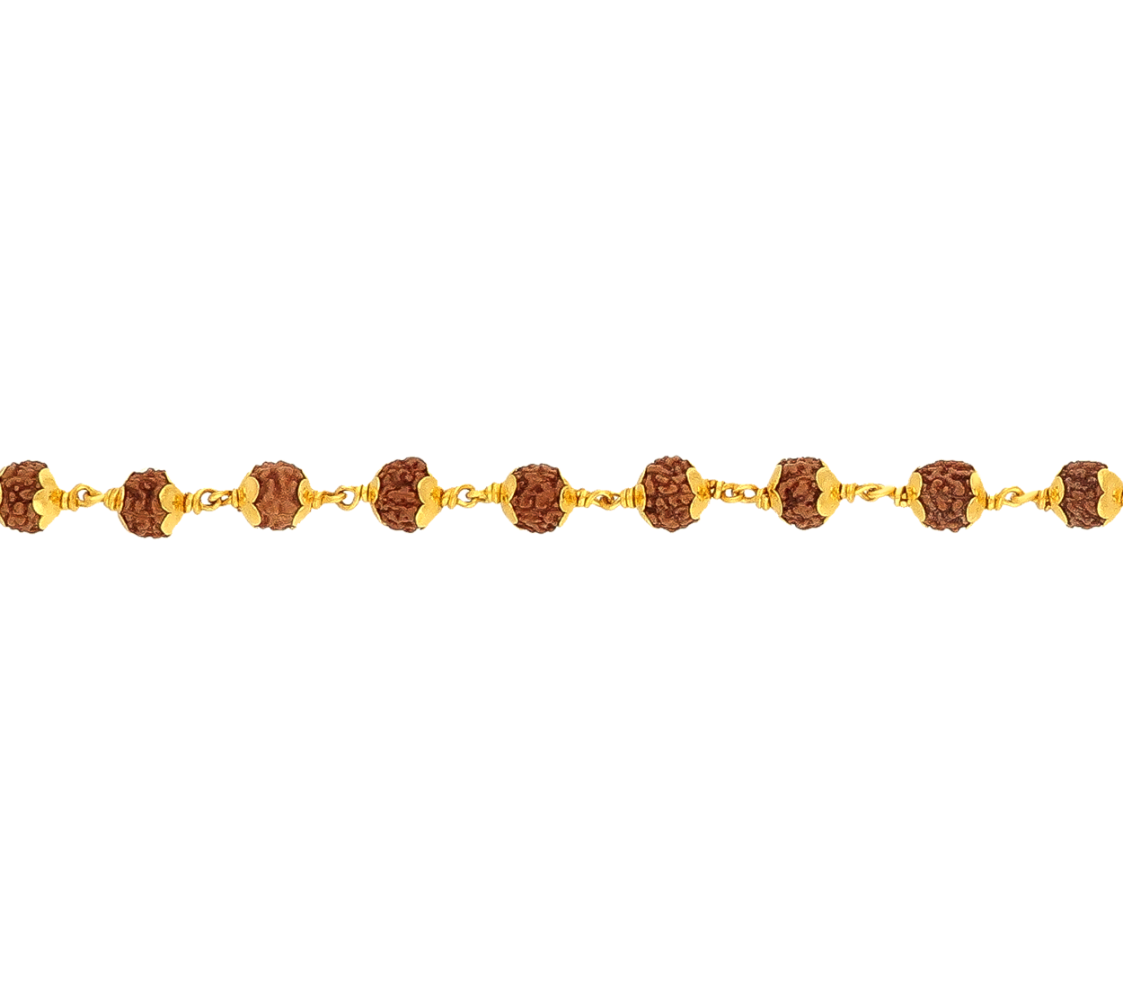 Men's Rudraksh Gold Bracelet | 7.5 Inches | PureJewels Uk