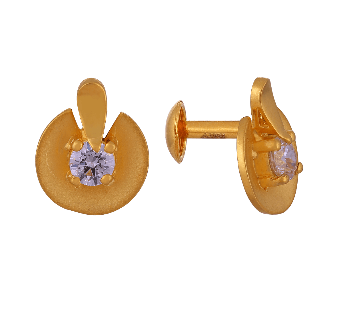 Buy New Model Hoop Earrings Design Single Emerald Stone 1 Gram Gold Earrings