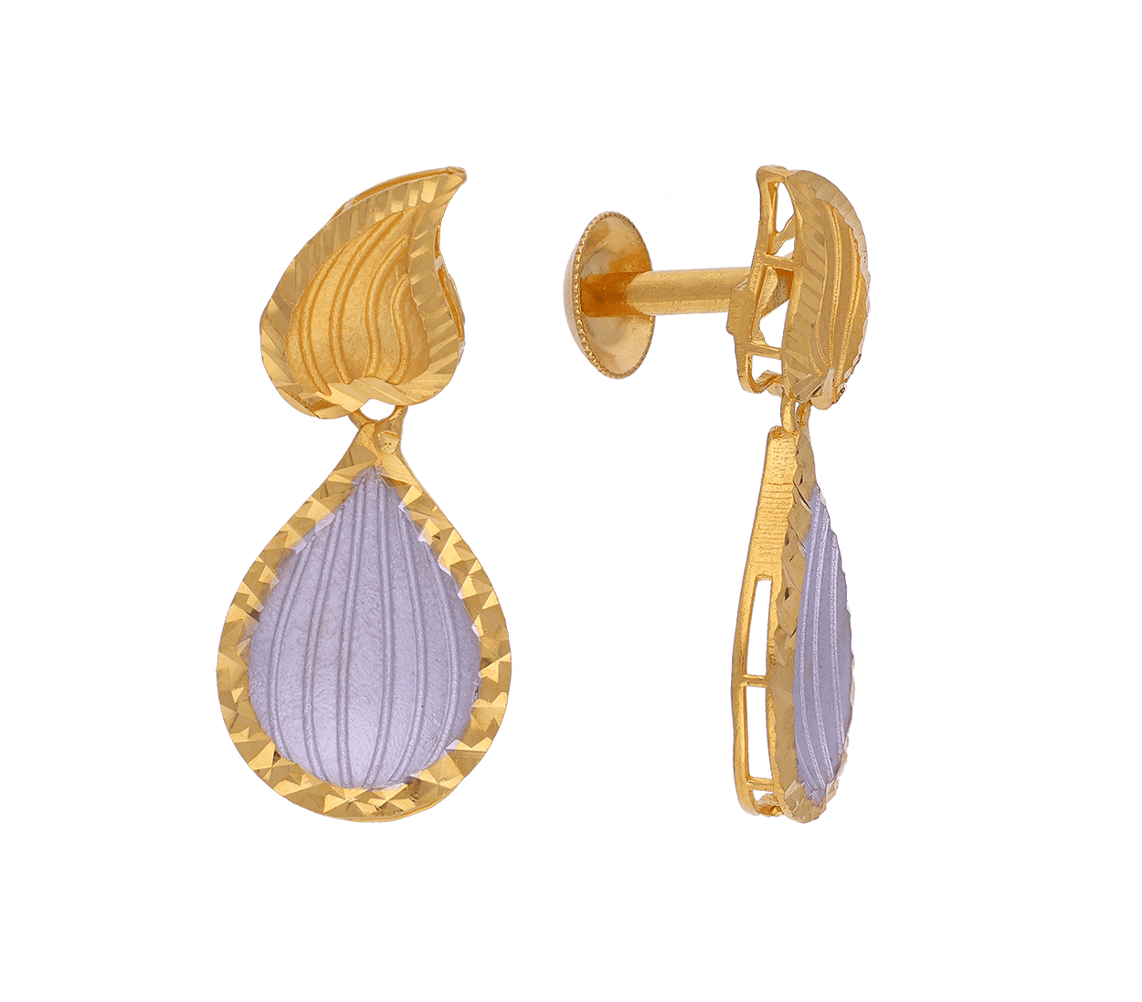 Square Cluster Diamond Gold Earrings in 18 Karat – aabhushan Jewelers