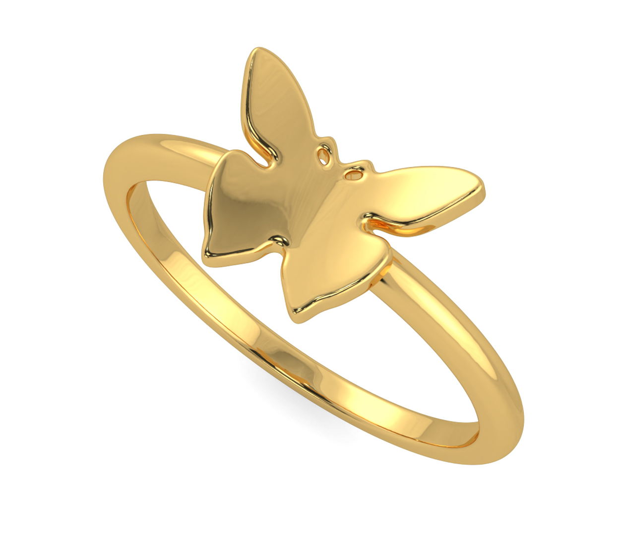 14K Solid Gold Butterfly Ring, 925 Sterling Silver Butterfly Ring,  Minimalist Ring, Mother's Day Gift, Valentine's Day Gift, Christmas Gift -  Etsy