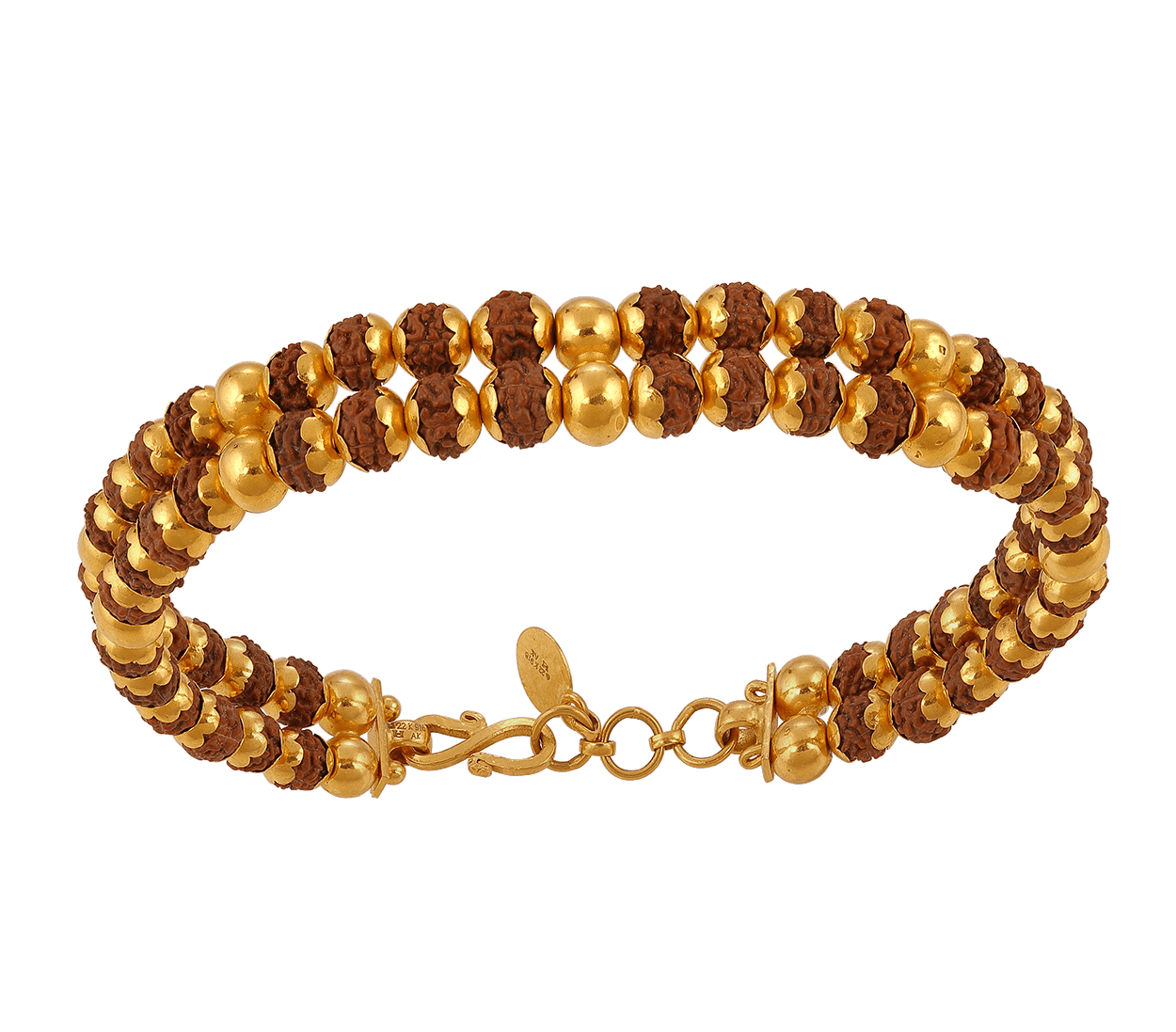 Rudraksha Bracelet Golden Covering