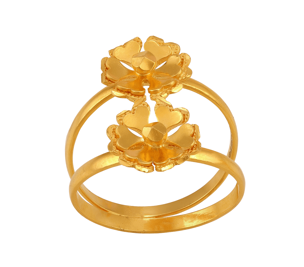 Premium Photo | Womens gold ring with lotus leaf pattern