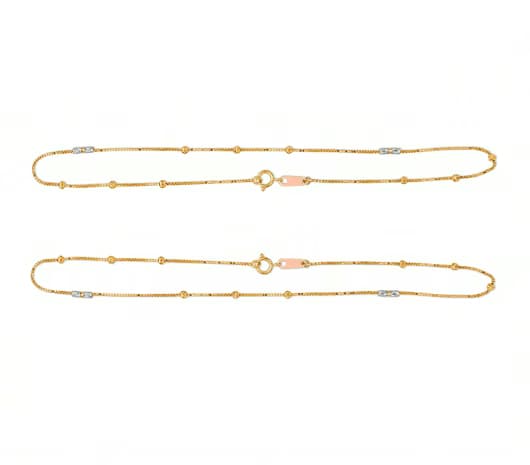 Dainty Radiance 18KT Rose Gold Anklet