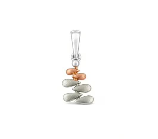 Blush Petal Drift Platinum Pendant