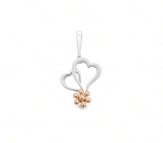 Linked Hearts Platinum Pendant