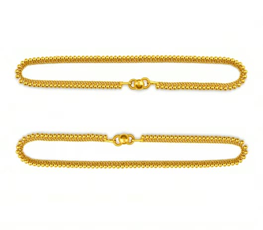 Timeless Pattern 22 KT Gold Anklet