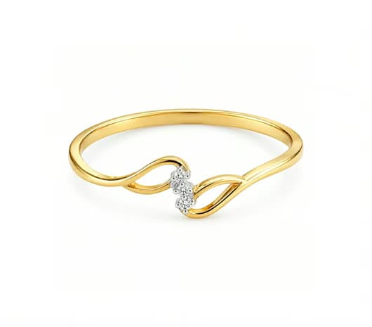 Luxe Twist 14 KT Diamond Ring
