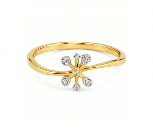 Petal Bloom 14 KT Diamond Pendant
