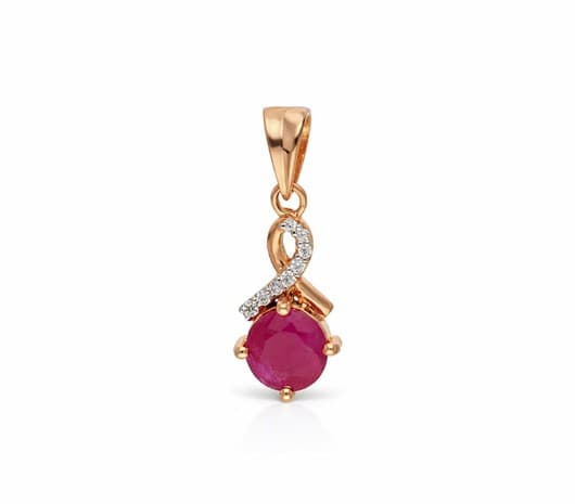 Ruby Twinkle Grace 18 KT Precious Stone Pendant