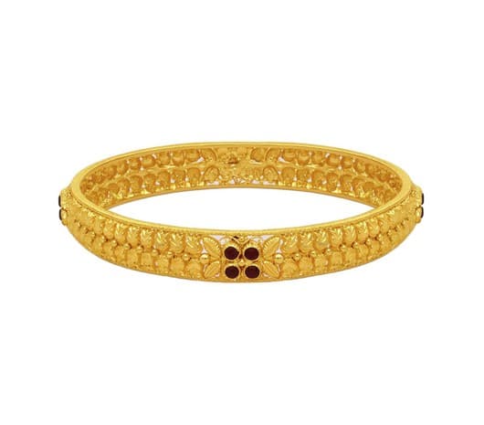 Ruby Petal Grace 22 KT Gold Bangle