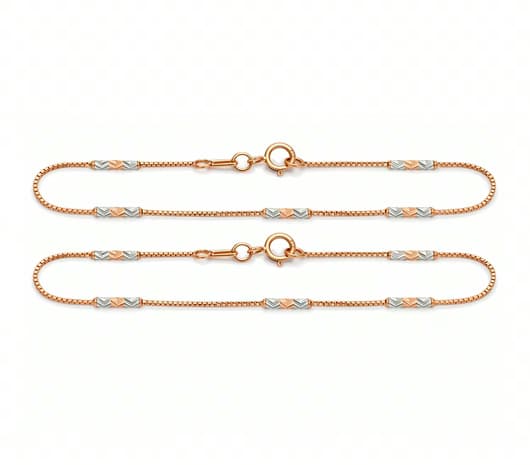 Elegant Fusion 18KT Rose Gold Anklet