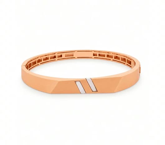 Twin Line Grace 18 kt Rose Gold Mens Kada