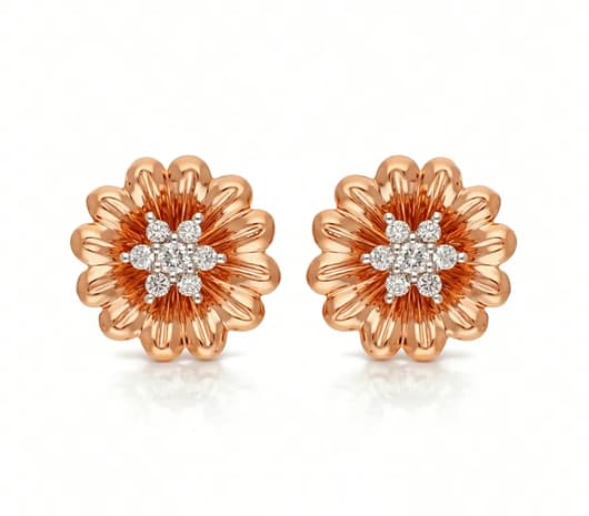 Daisy Bloom 18 kt Diamond Earrings