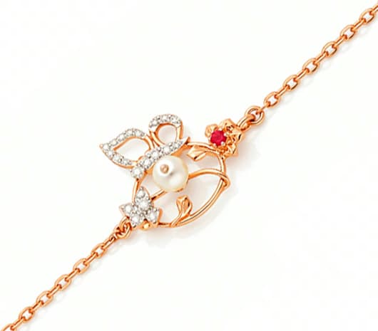 Fluttering Heart Grace 18KT Diamond Bracelet