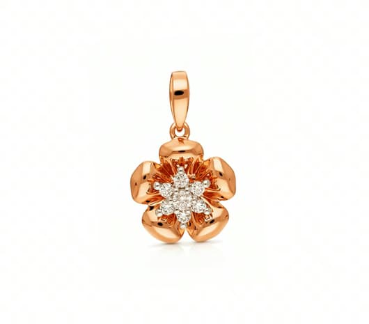 Blooming Brilliance 18KT Diamond Pendant