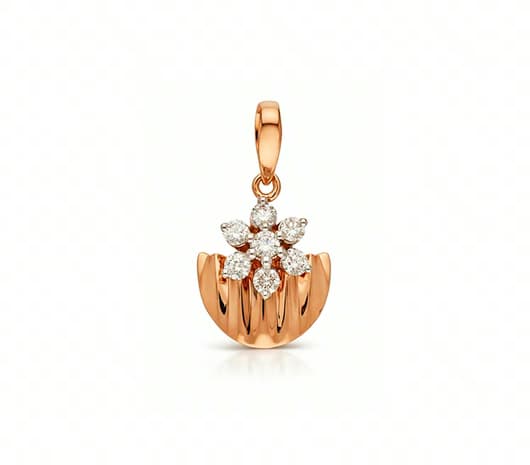 Blooming Crest 18KT Diamond Pendant