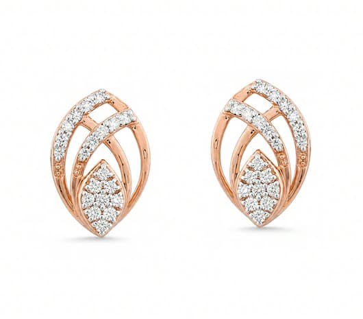 Twinkle Leaf 18 kt Diamond Earrings
