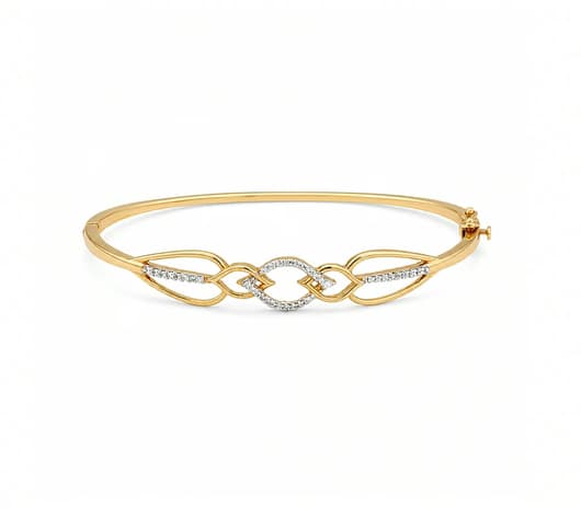 Infinity Weave 18KT Diamond Bangle Bracelet