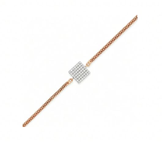 Square Radiance 18 KT Diamond Bracelet