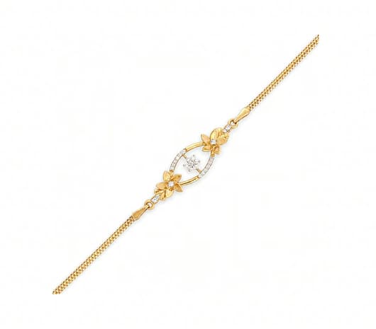 Floral Halo 18KT Diamond Bracelet