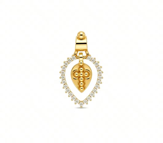 Divine Cross Halo 18KT Diamond Thali Pendant