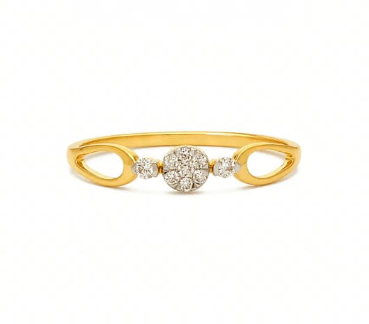Twin Harmony 18 KT Diamond Ring