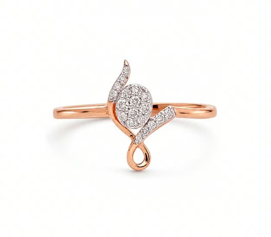 Twisted Radiance 14 KT Diamond Ring