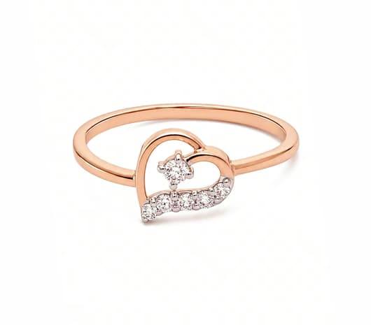 Heart Whisper 14 KT Diamond Ring