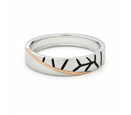 Modern Crossway Platinum Ring