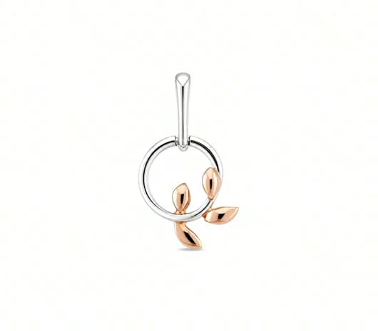 Leafy Halo Platinum Pendant