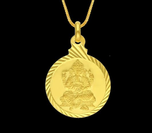 Lord Ganesha 22 KT Gold Pendant