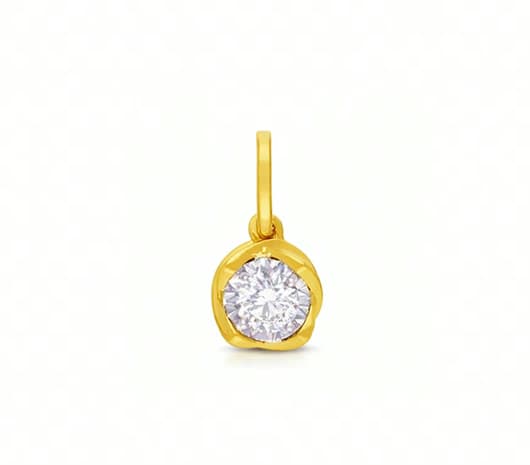 Polished Radiance Solitaire Pendant