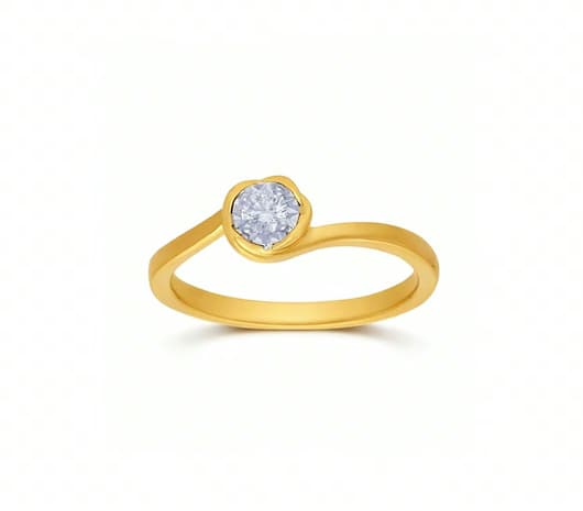 Radiant Orbit Form Solitaire Ring