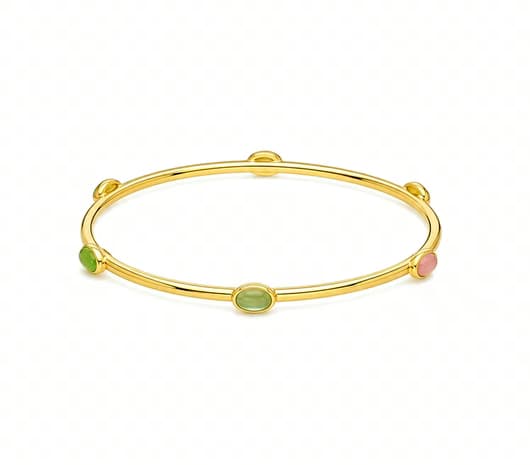 Pastel Bloom Gold Bangle