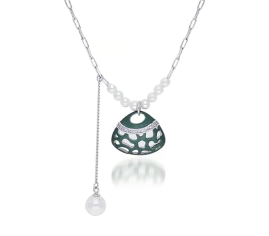 Moonlight pearl Silver Necklace