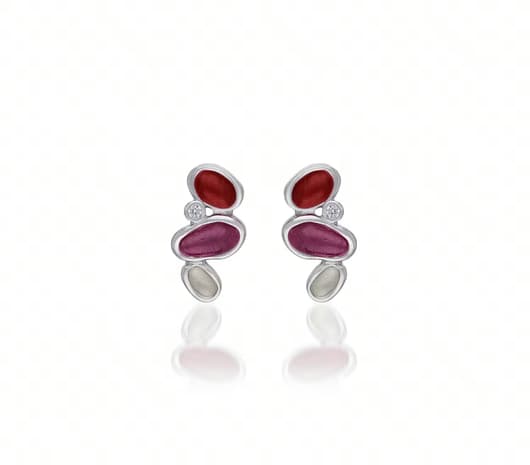 Gilded Harmony Silver Earrings