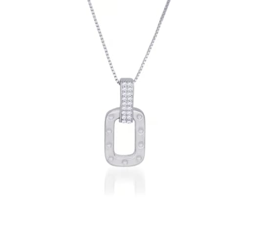 Graceful Pendant Pattern Silver Necklace