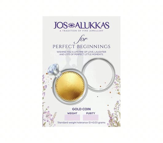 Perfect Beginnings 22KT Gold Coin – A Symbol of Love & Joy by Jos Alukkas