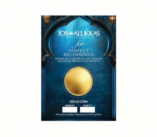 Jos Alukkas 22KT Pure Gold Coin – A Tradition of Fine Beginnings