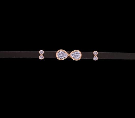 In-vogue Pattern 18 kt Ivy Rose Gold Bracelet (Adjustable)